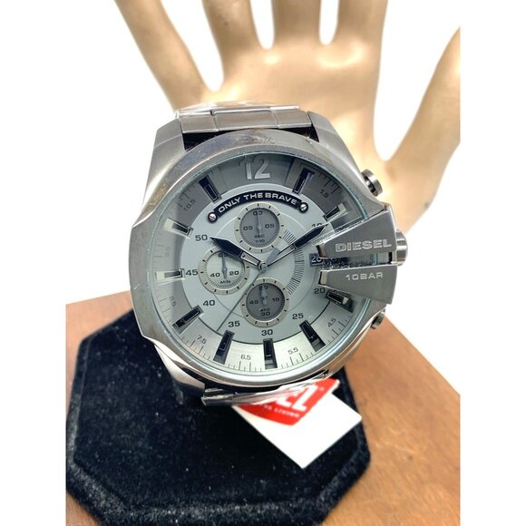 Diesel Men's Watch DZ4282 Quartz Chronograph Gray Dial Gunmetal Steel 52mm - Picture 12 of 13